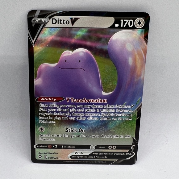 Ditto V 050/072 NM or Mint - Shining Fates Ultra Rare - Pokémon Card 2021 - Picture 1 of 2